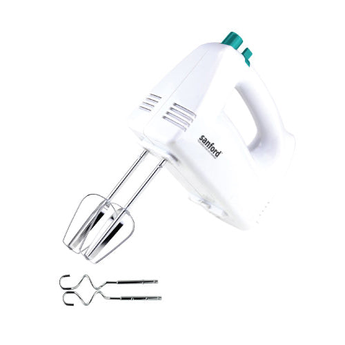 Sanford Hand Mixer 0 L 160 W SF1335HM BSKitchen Appliances5 Speed Levels: The 5 speeds allow you to choose the speed that best suits the food you are preparing.Beater Eject Lever: The mixer features a convenient beater eject lever which allows for easy re